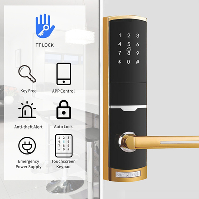 قفل رمز عبور آلیاژ روی قفل درب هوشمند الکترونیکی با برنامه TTlock Tuya