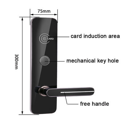 کارت کلید RFID رنگی سیاه قفل درب هوشمند هتل با نرم افزار مدیریت هتل رایگان