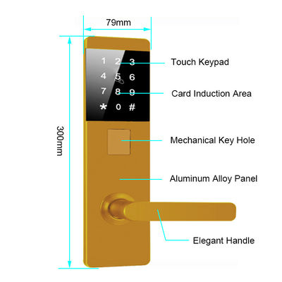 قفل آلومینیوم آلیاژ TTlock Password قفل درب هوشمند الکترونیکی برای آپارتمان دفتر خانگی