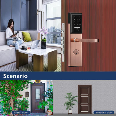 فولاد ضد زنگ 6068 Mortise TTlock App کنترل قفل درب با صفحه کلید هوشمند
