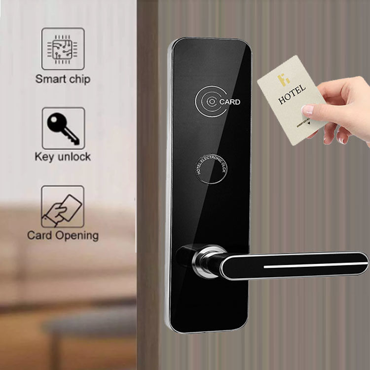 کارت کلید RFID رنگی سیاه قفل درب هوشمند هتل با نرم افزار مدیریت هتل رایگان