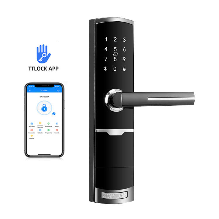 قفل های ورودی بدون کلید Smart Ttlock Wifi 65mm قفل کارت کلید هتل
