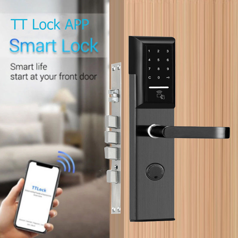 فولاد ضد زنگ 6068 Mortise TTlock App کنترل قفل درب با صفحه کلید هوشمند