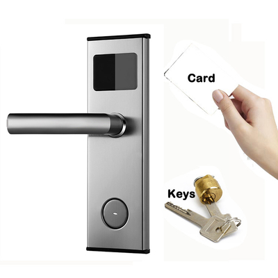 قفل درب کارت کلید هتل از جنس استنلس استیل 240*78 با رمزگذار کارت
